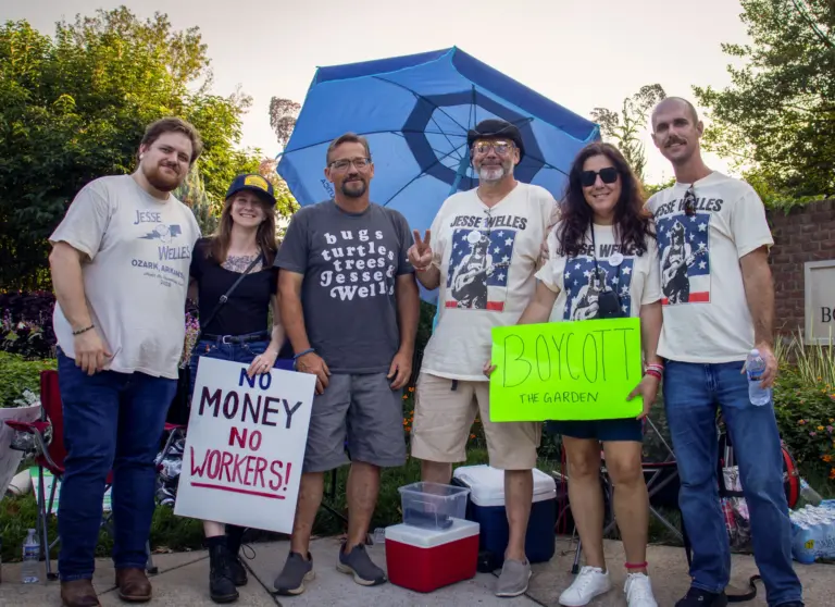Lewis Ginter Strike by Griffin Smalley - Jesse Welles fans in support, photo by Elizabeth van Hilst